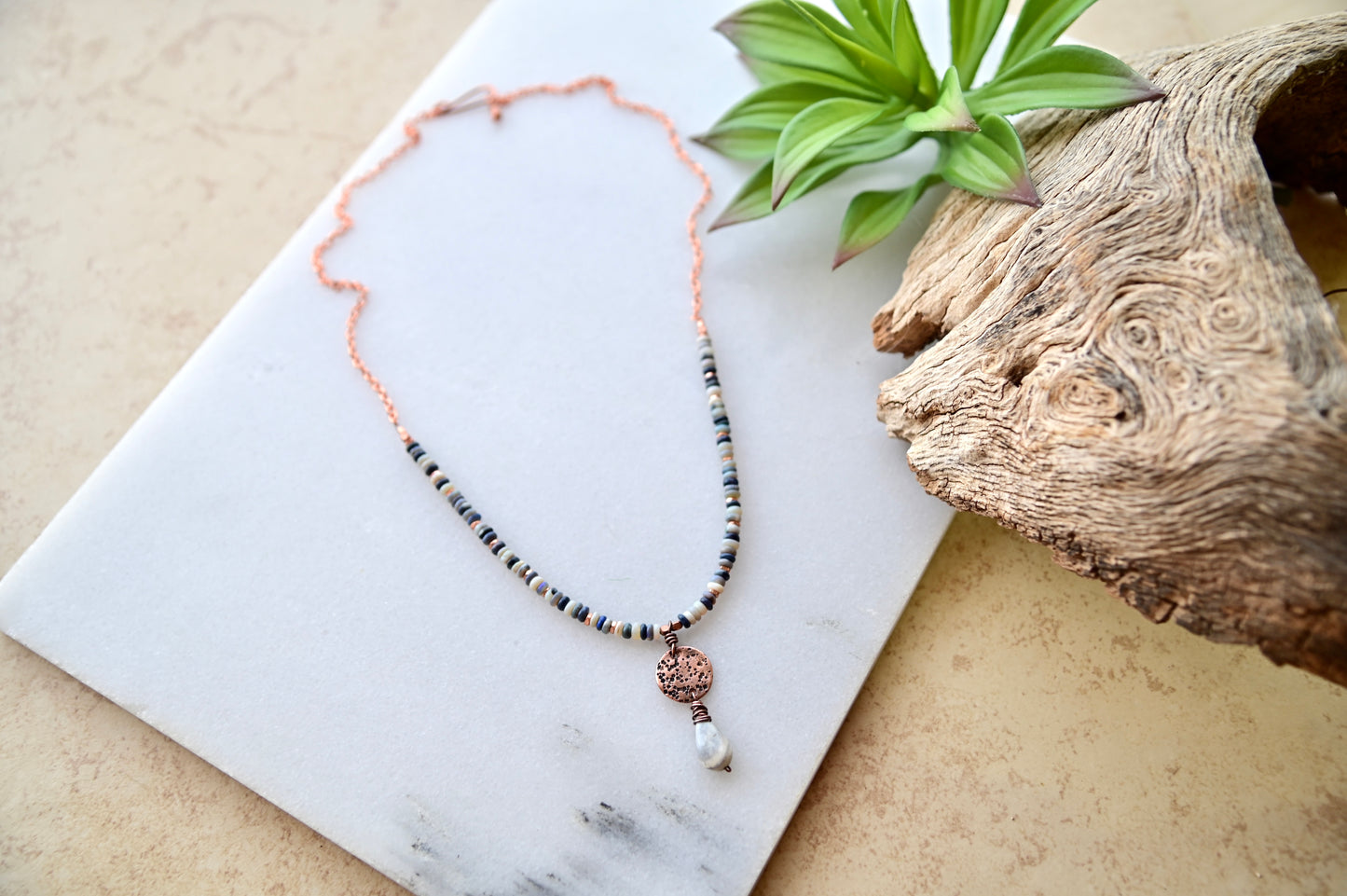 Copper Creations: Black Opal Necklace