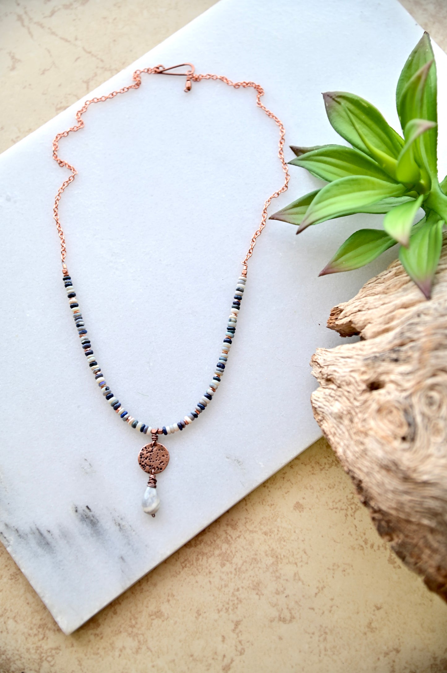 Copper Creations: Black Opal Necklace