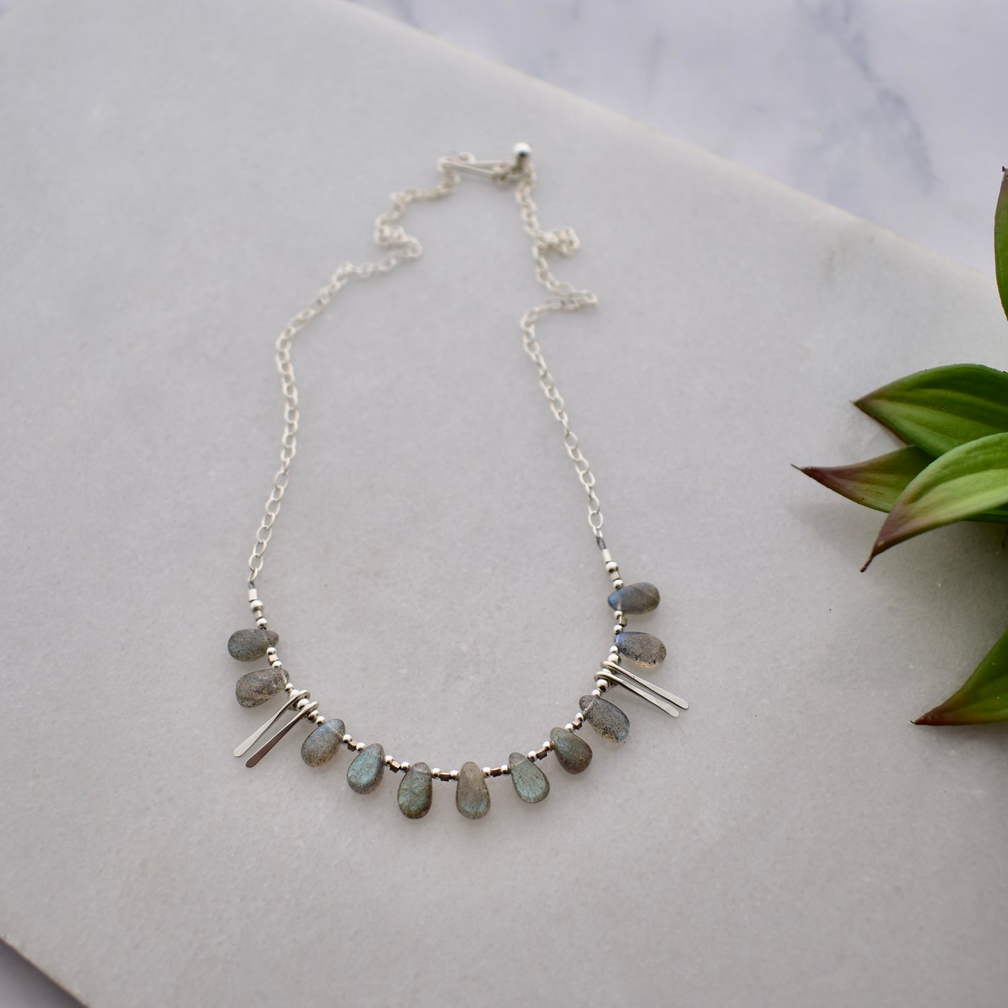 Sticks & Stones: Labradorite + Silver Necklace