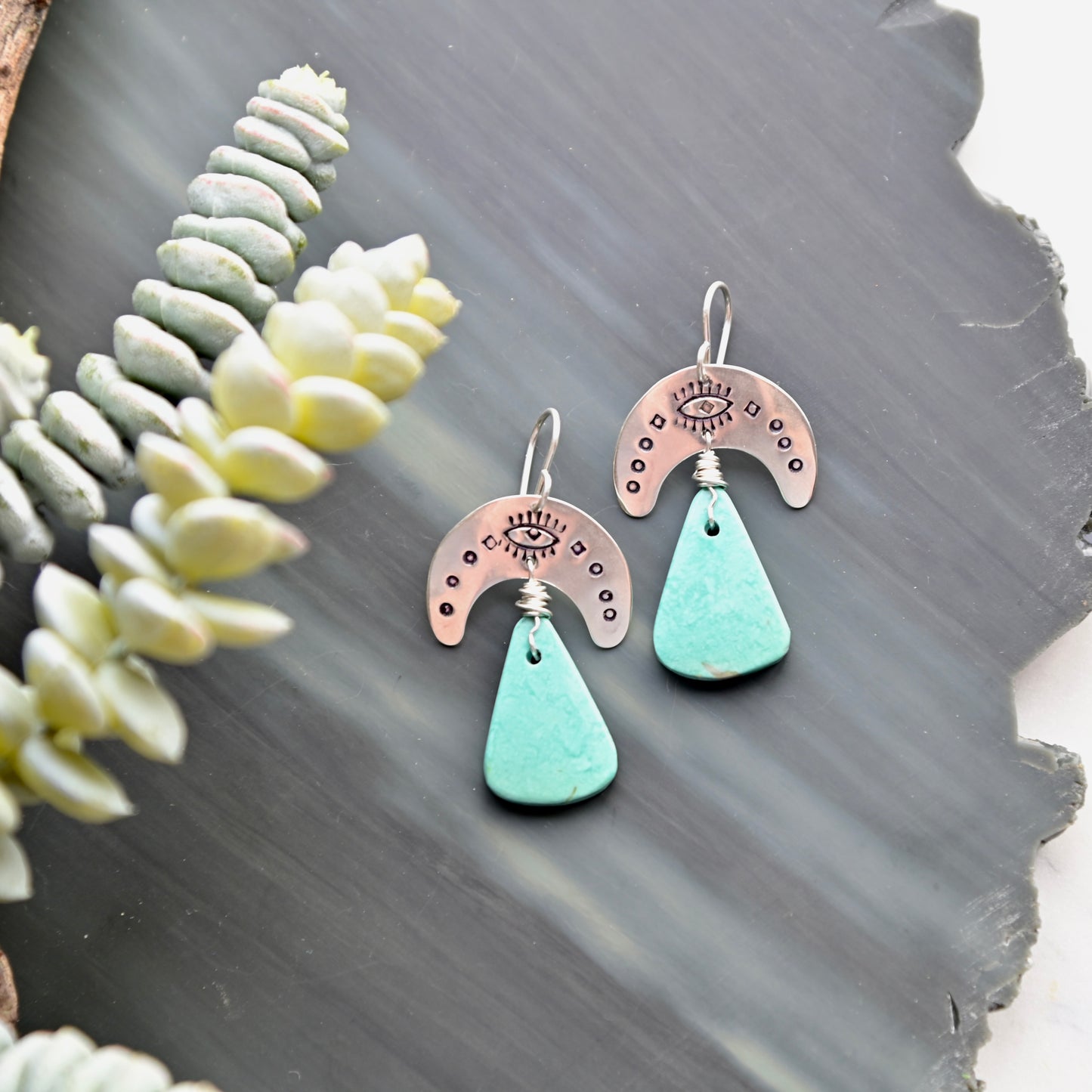 Silver Elements: Turquoise Earrings