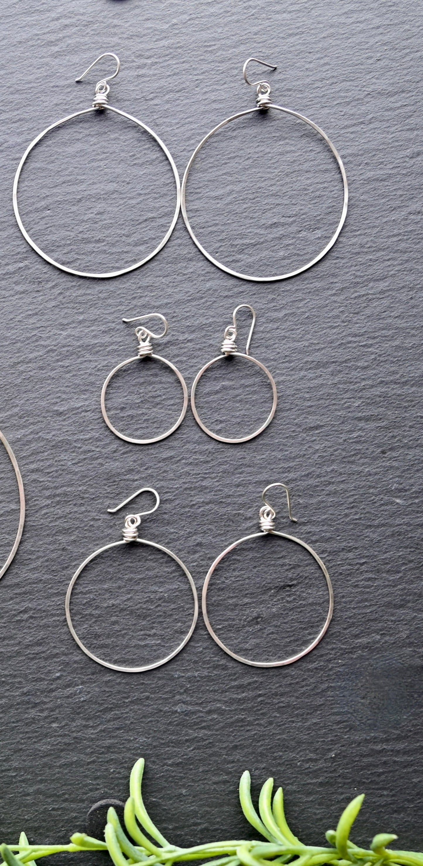 Hammered Hoops: Classic Hoop Earrings in Silver or Gold