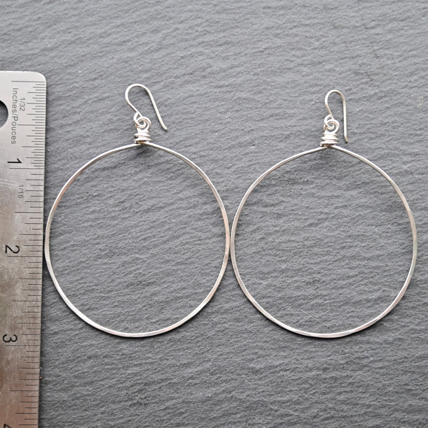 Hammered Hoops: Classic Hoop Earrings in Silver or Gold