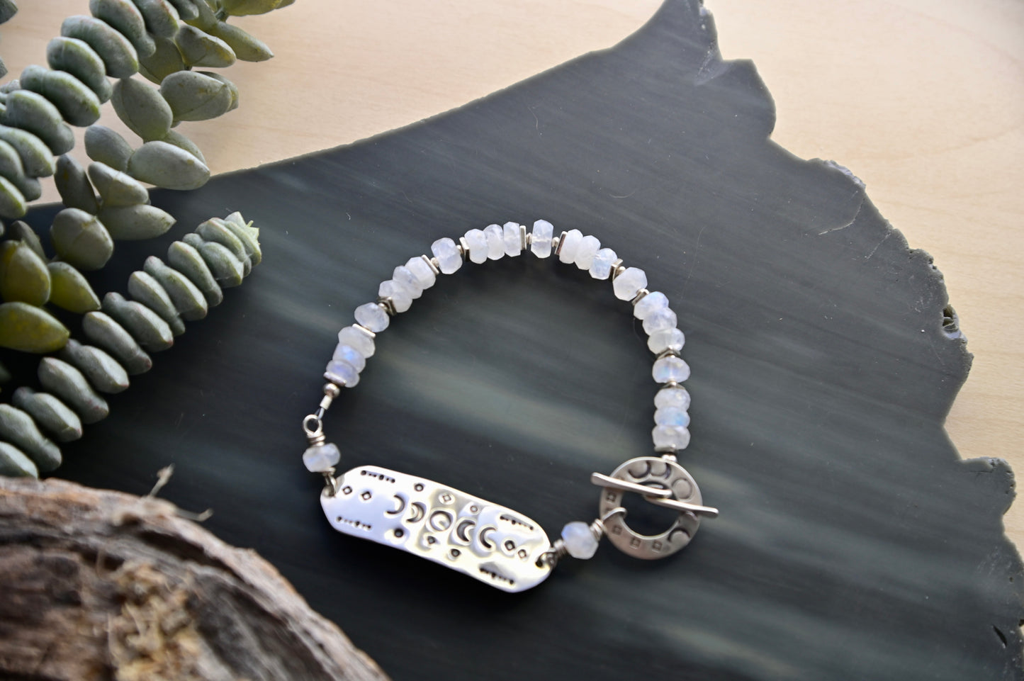 Silver Elements: Moonstone Bracelet