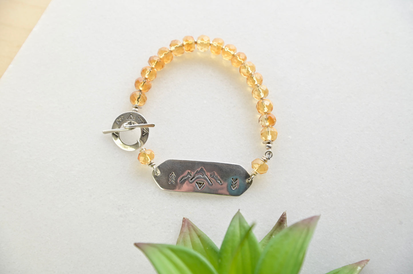 Silver Elements: Citrine Bracelet