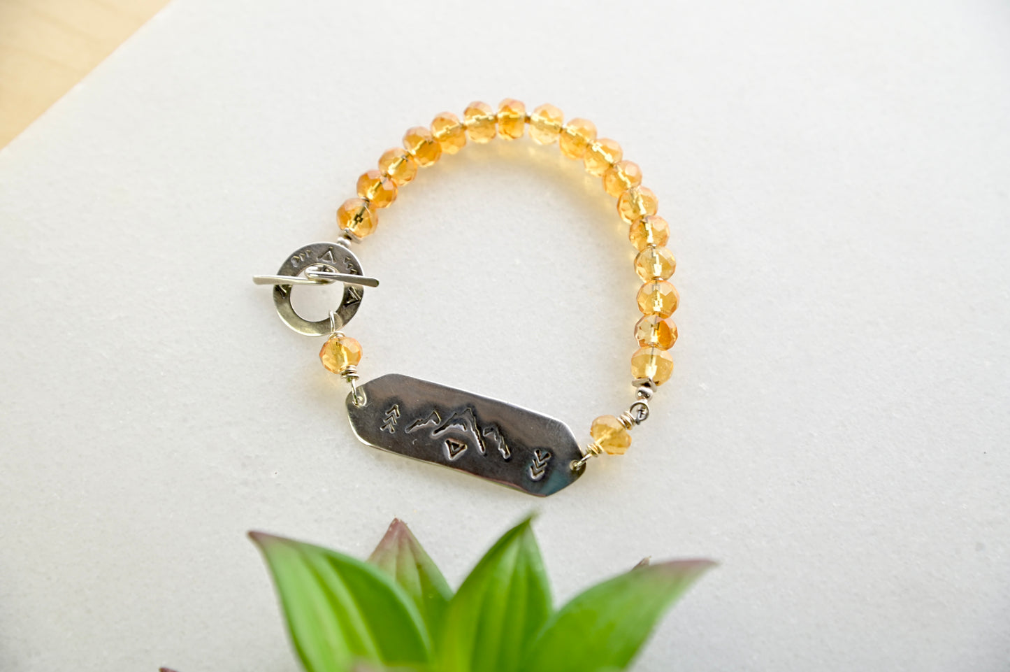 Silver Elements: Citrine Bracelet