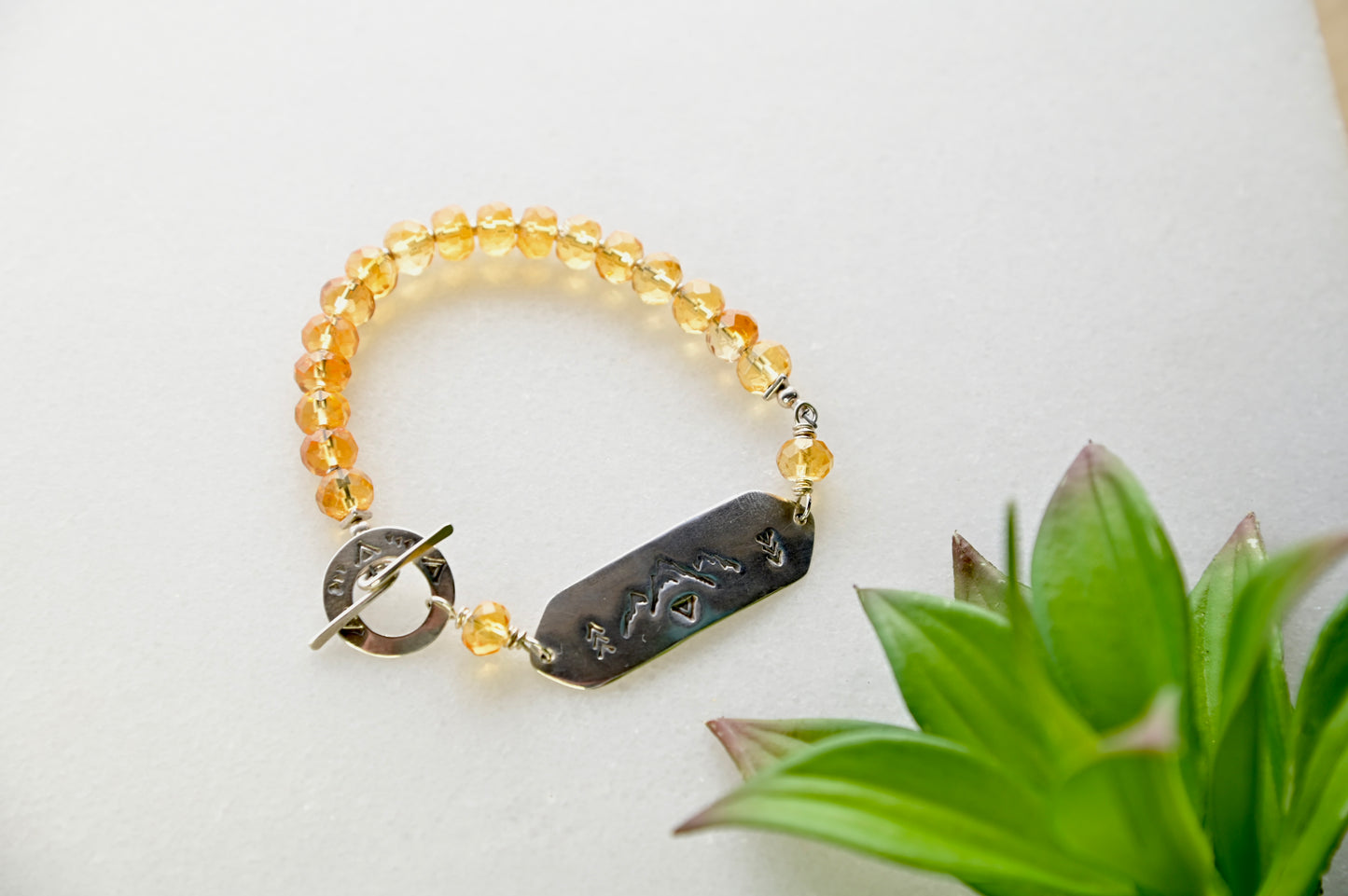 Silver Elements: Citrine Bracelet