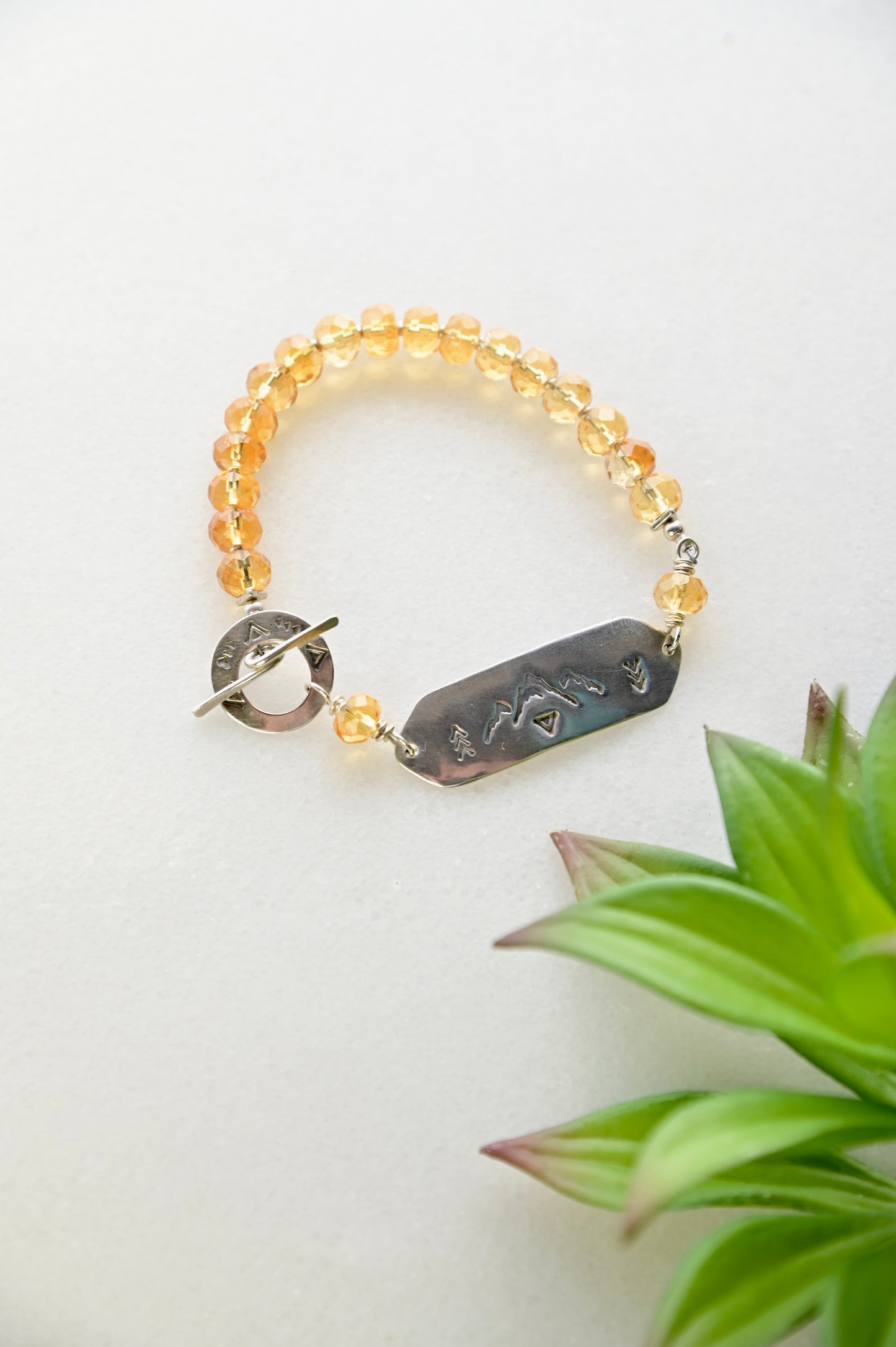 Silver Elements: Citrine Bracelet