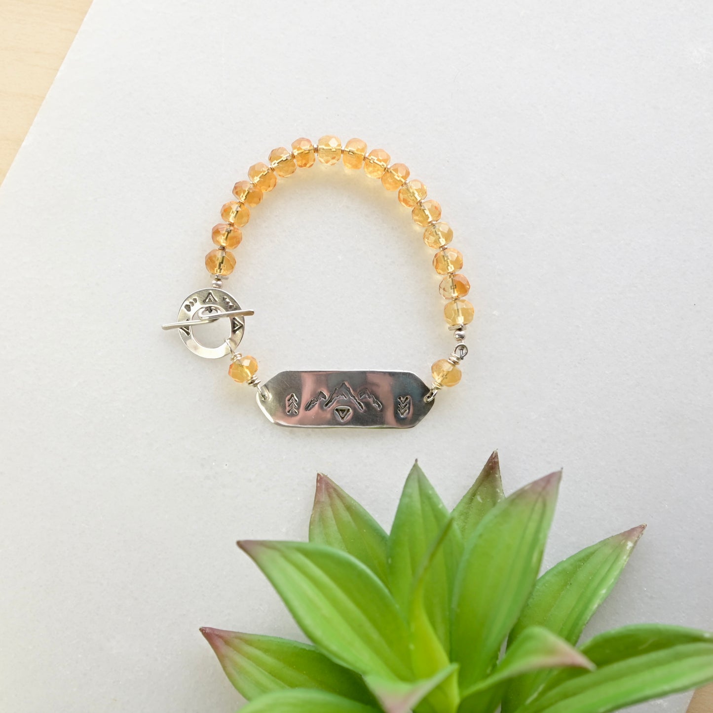 Silver Elements: Citrine Bracelet