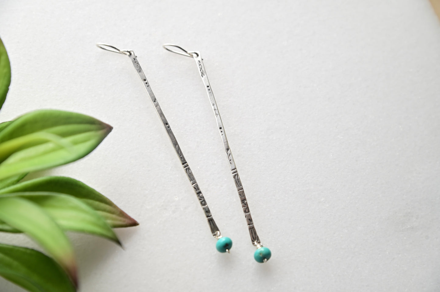 Sticks & Stones: Turquoise + Silver Earrings