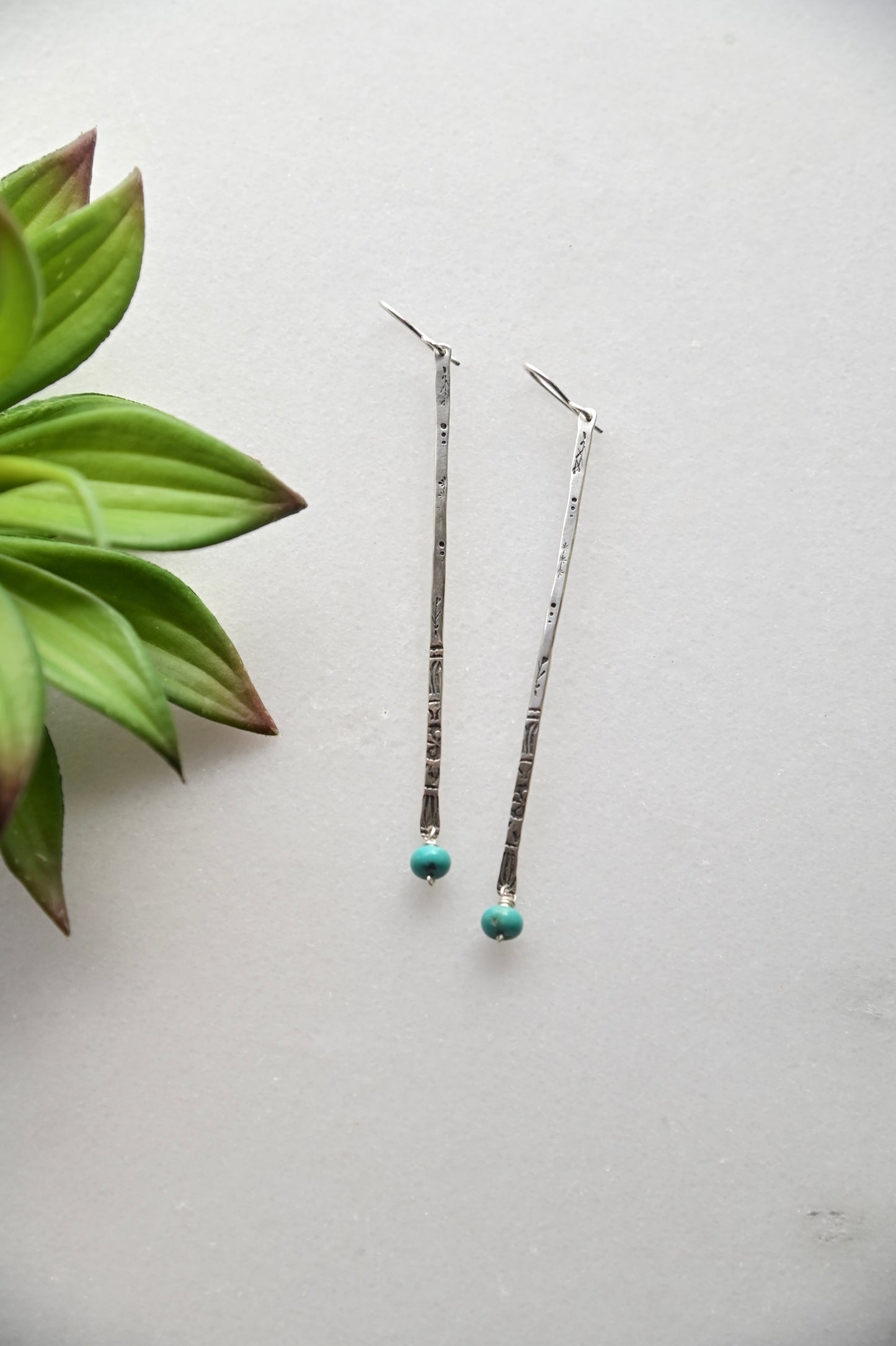 Sticks & Stones: Turquoise + Silver Earrings