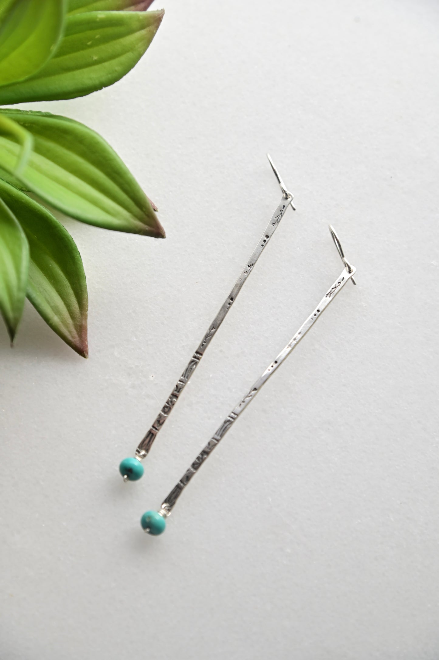 Sticks & Stones: Turquoise + Silver Earrings