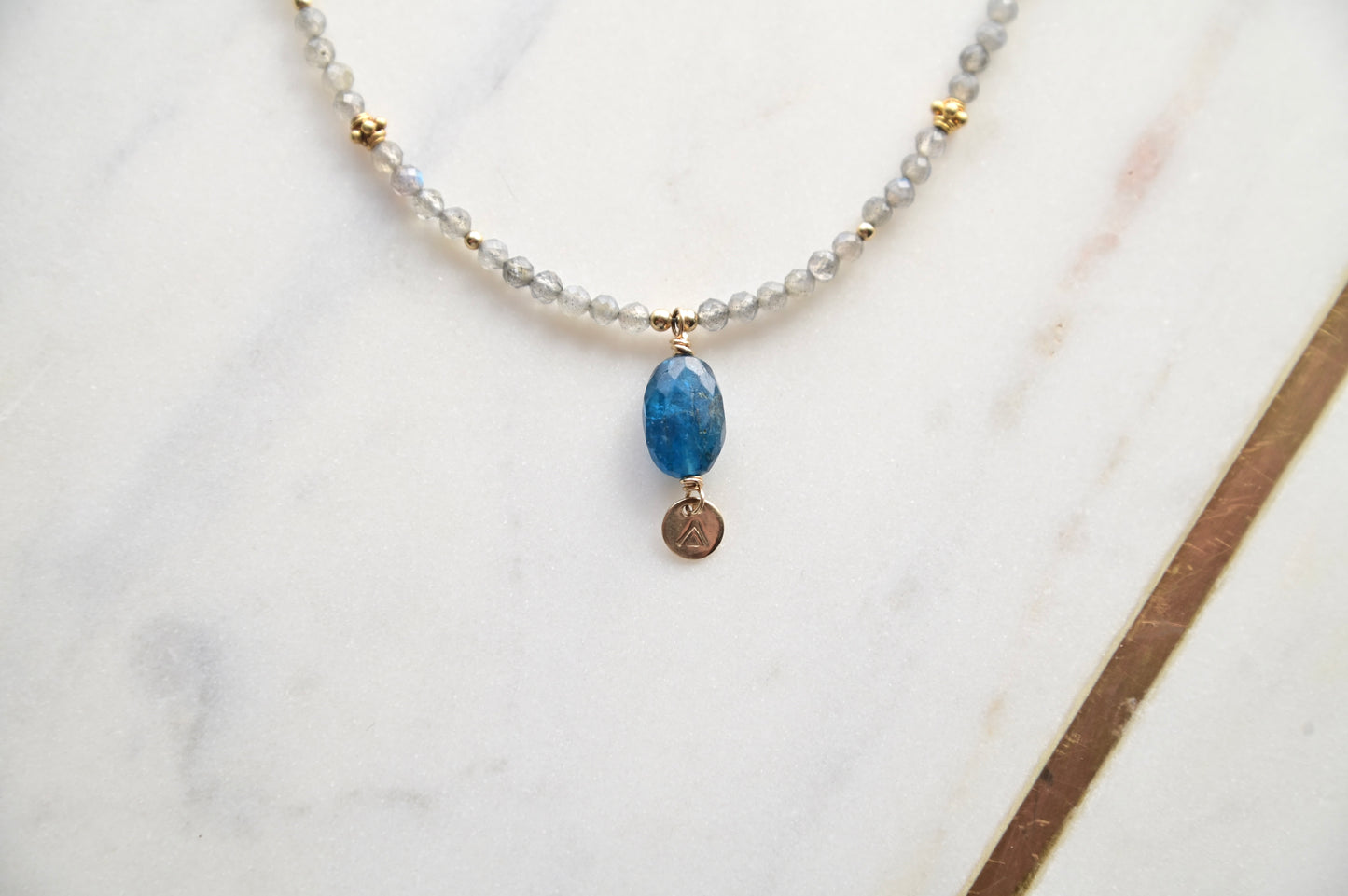 Gold Essentials: Apatite + Labradorite Necklace