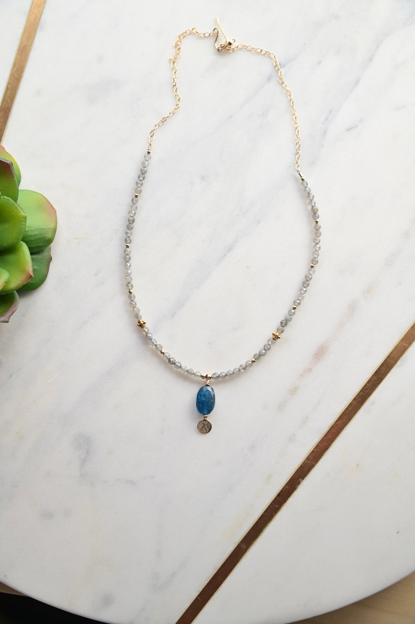 Gold Essentials: Apatite + Labradorite Necklace