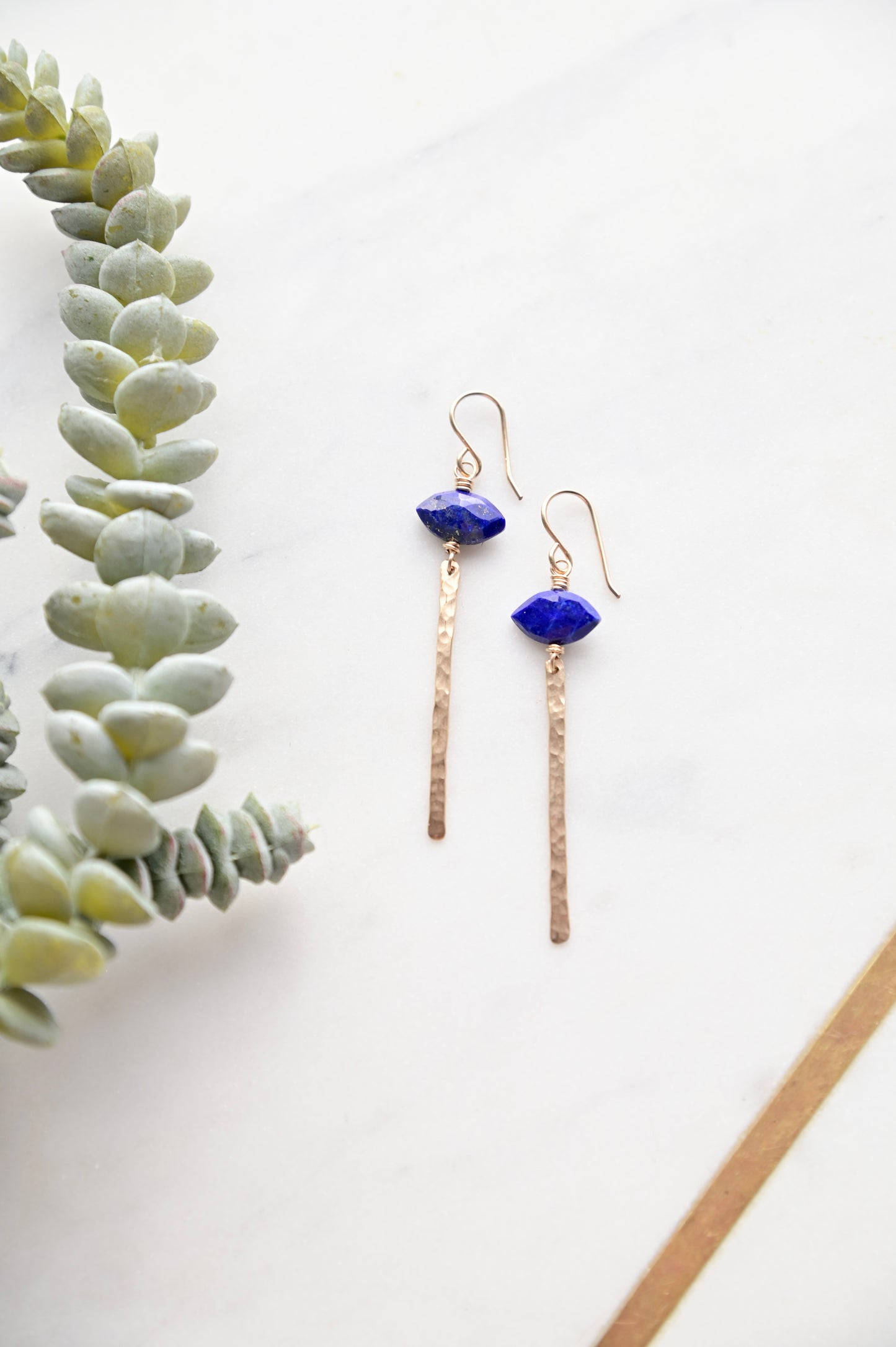 Sticks & Stones: Lapis Lazuli + Gold Necklace + Earrings