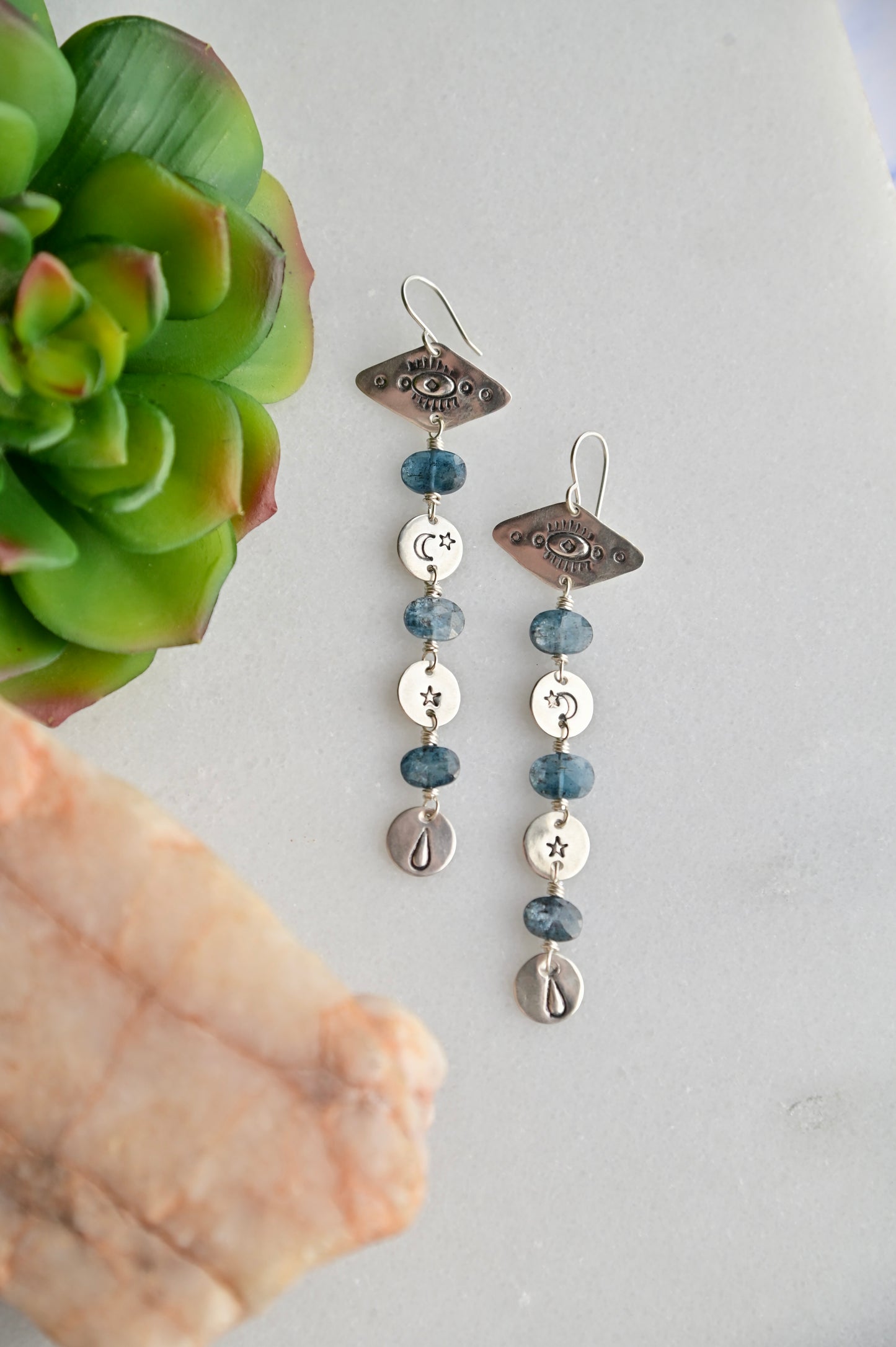 Silver Elements: Apatite Earrings