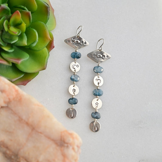 Silver Elements: Apatite Earrings