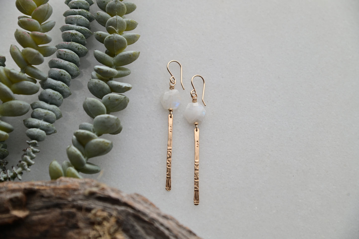 Sticks & Stones: Gemstones + Gold Earrings