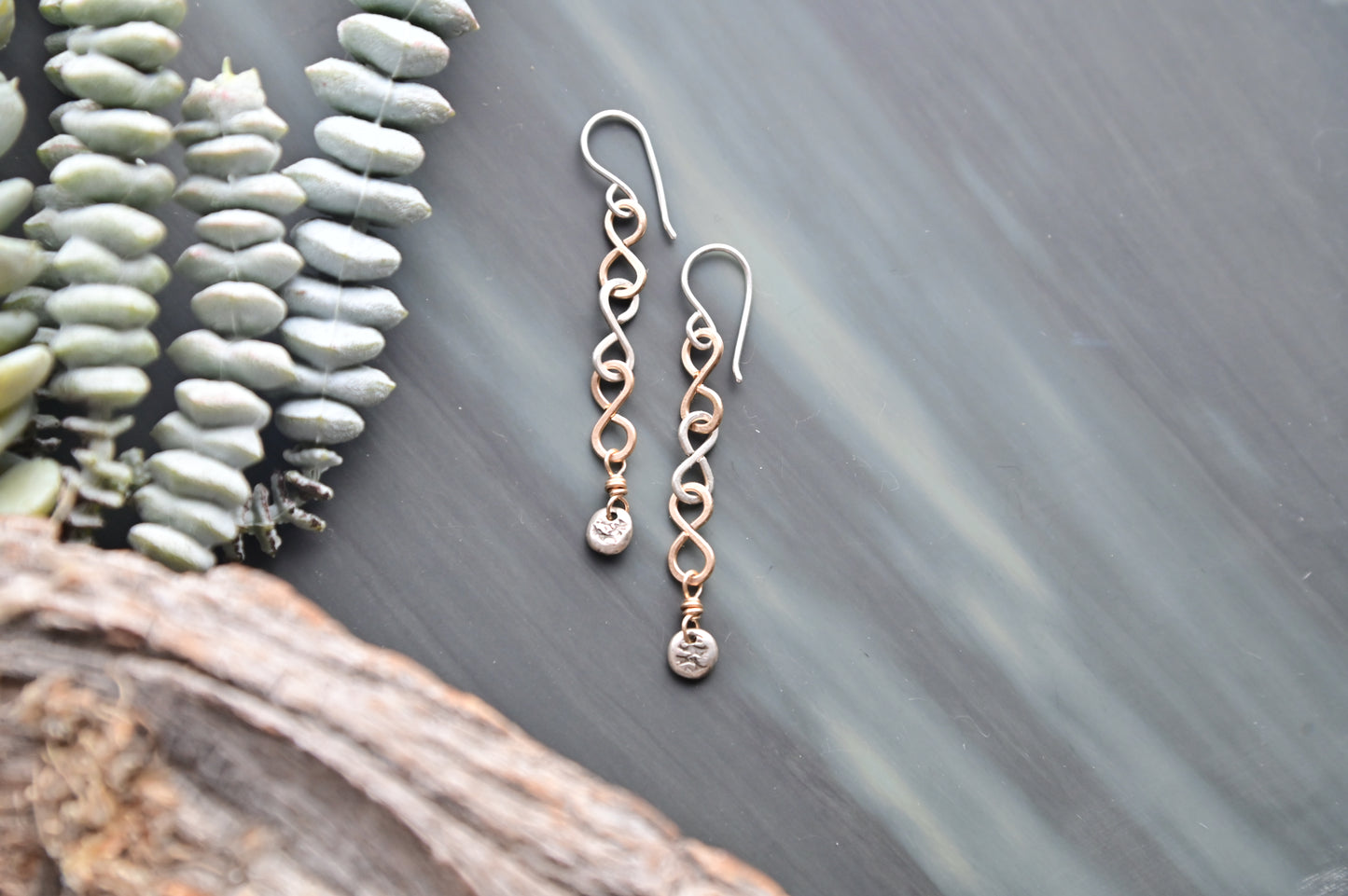 Silver Elements: Mixed Metal Earrings