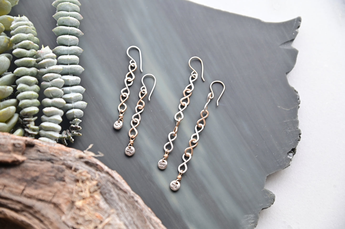 Silver Elements: Mixed Metal Earrings