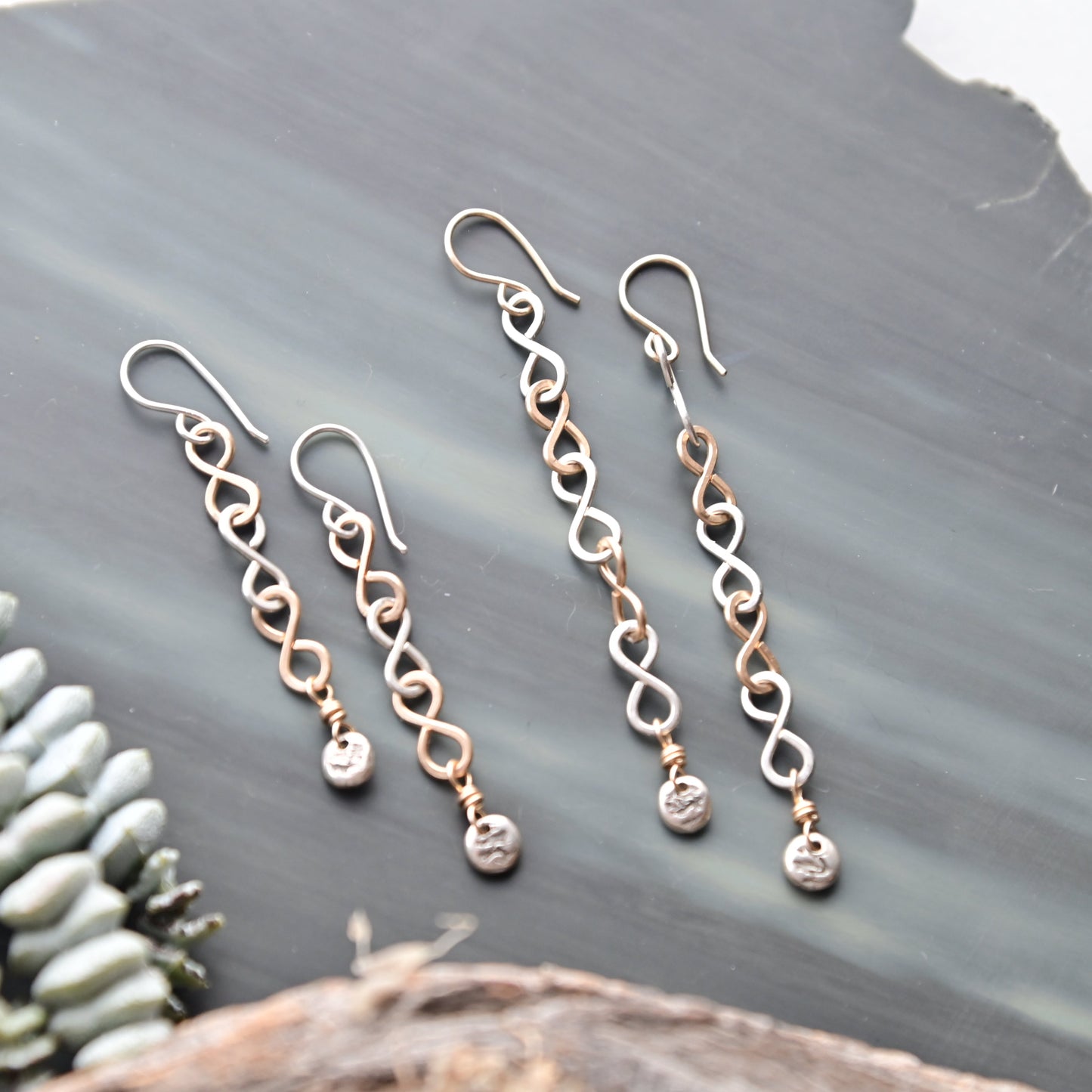 Silver Elements: Mixed Metal Earrings