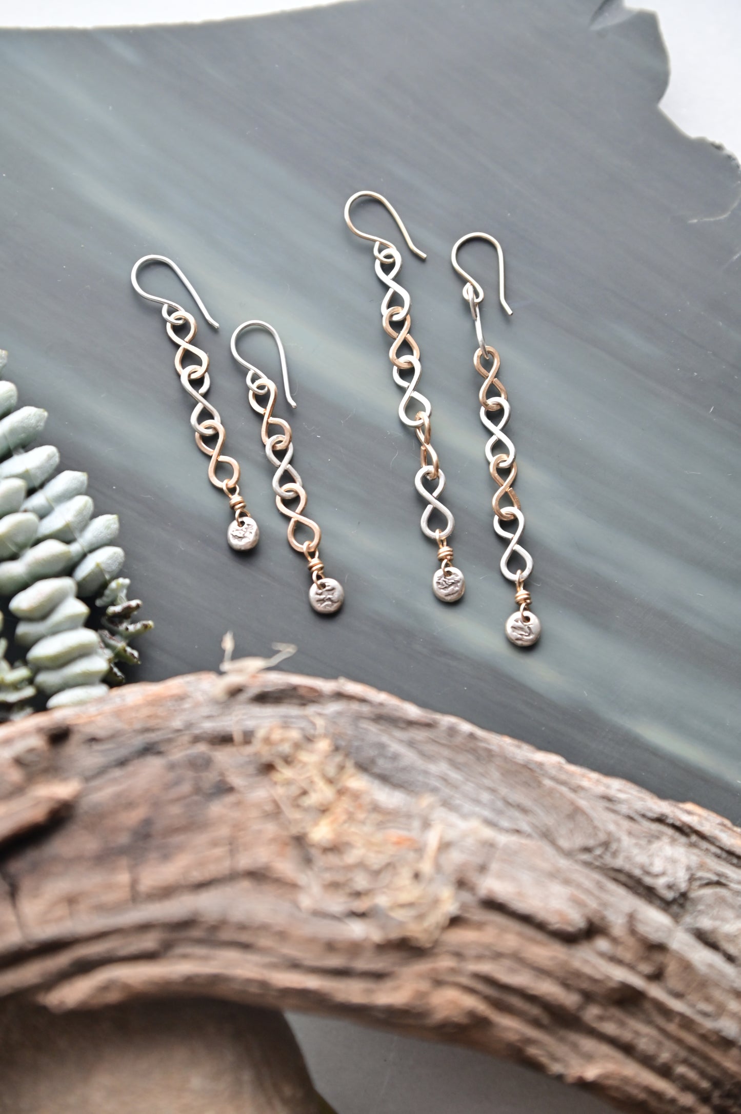 Silver Elements: Mixed Metal Earrings