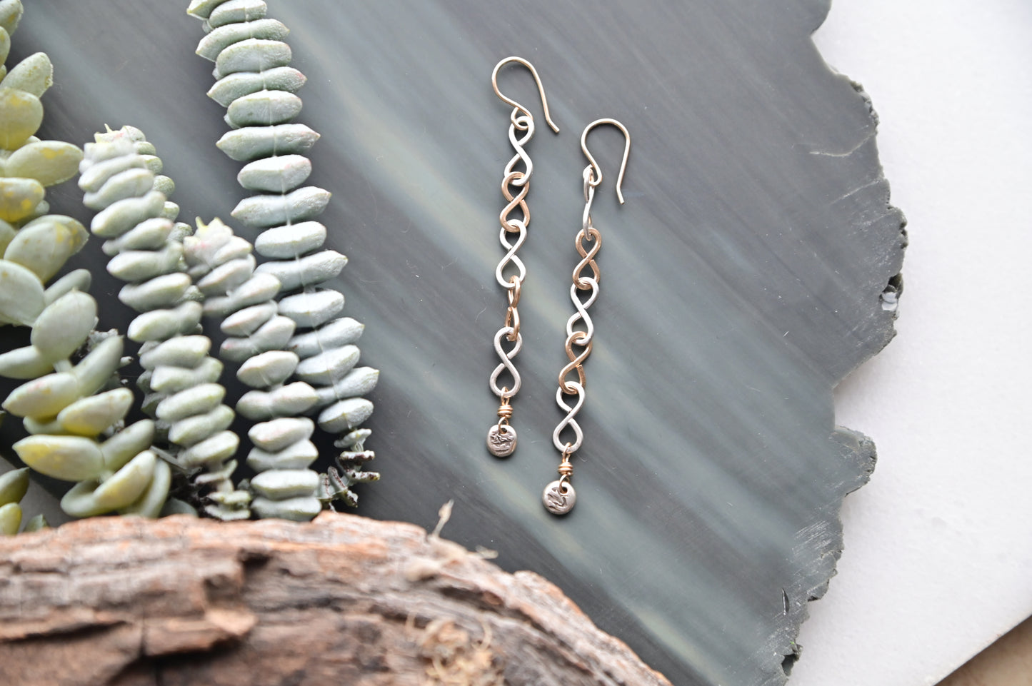 Silver Elements: Mixed Metal Earrings