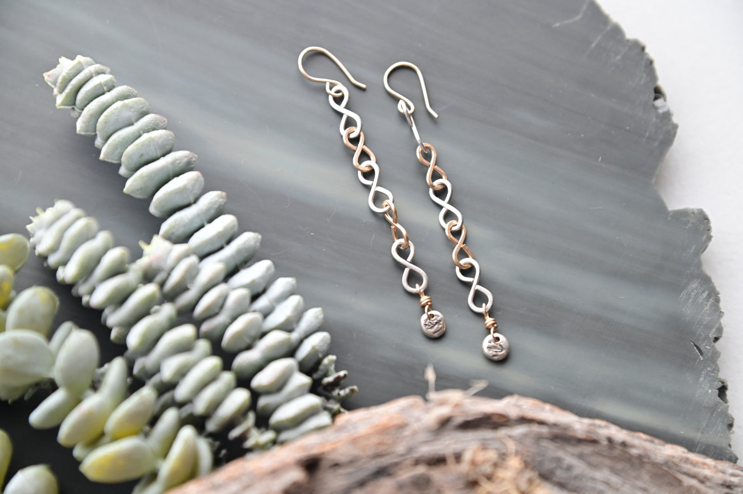 Silver Elements: Mixed Metal Earrings