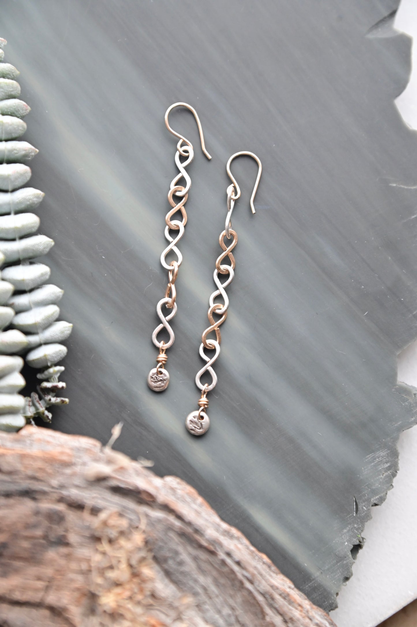 Silver Elements: Mixed Metal Earrings