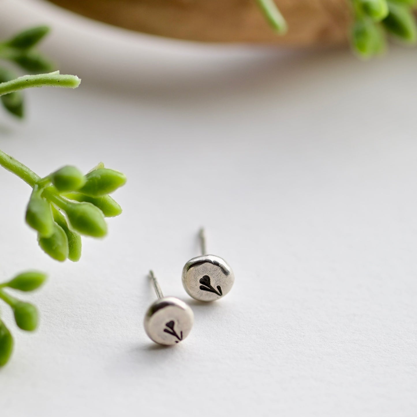 Silver Elements: Creosote Stud Earrings