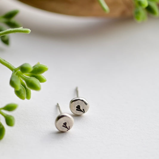 Silver Elements: Creosote Stud Earrings