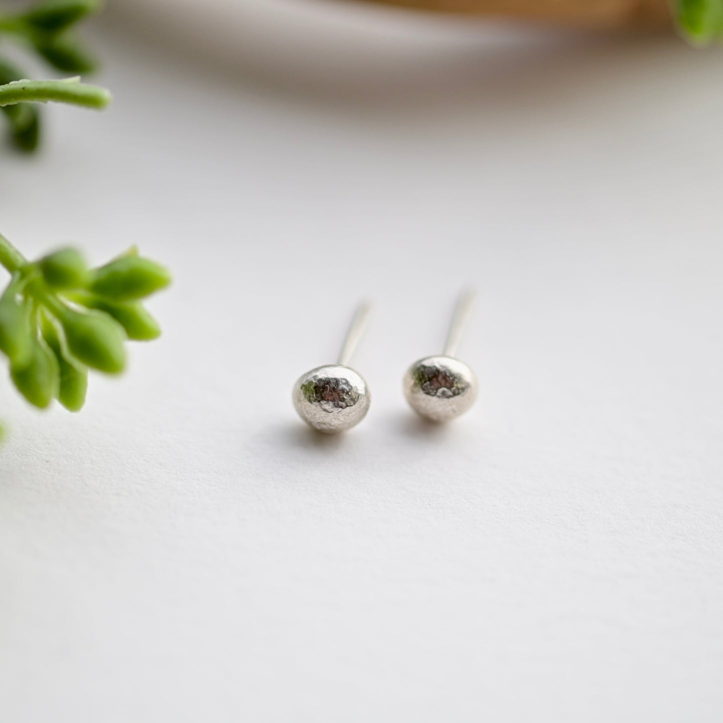 Silver Elements: Moon Stud Earrings