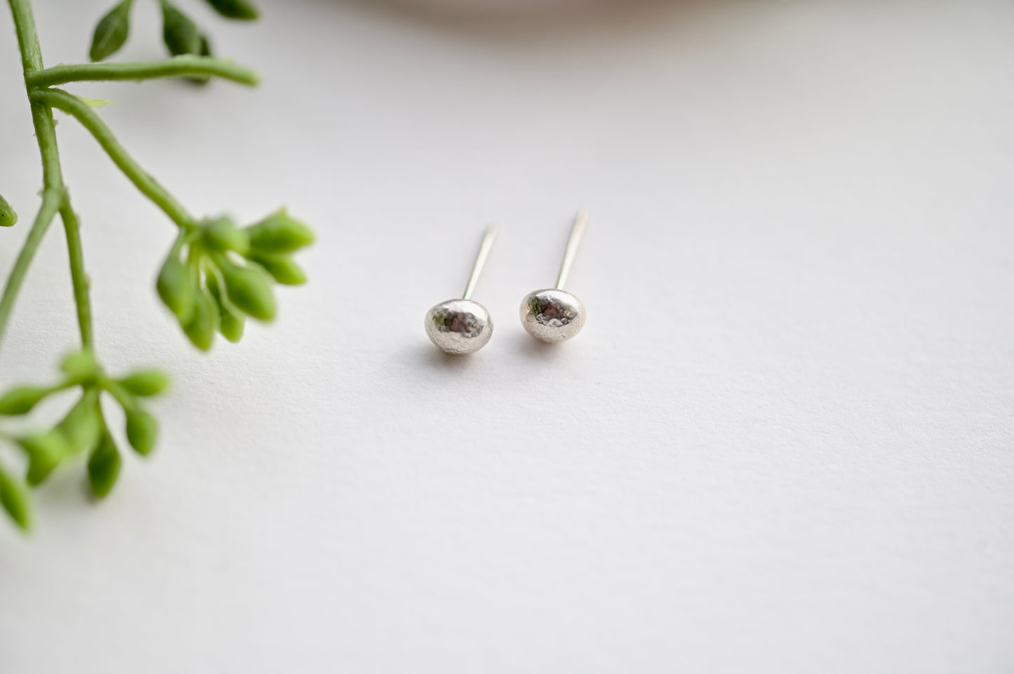 Silver Elements: Moon Stud Earrings