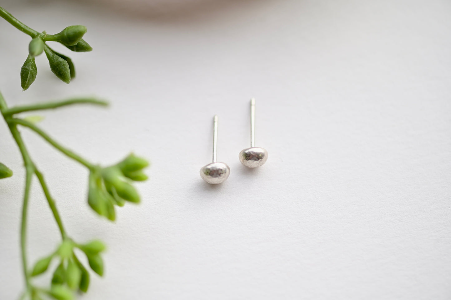 Silver Elements: Moon Stud Earrings